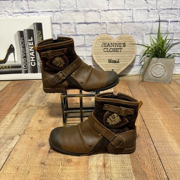 Otto's Leather Motorcycle Biker Boots - Picture 9 of 11
